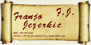 Franjo Jezerkić vizit kartica